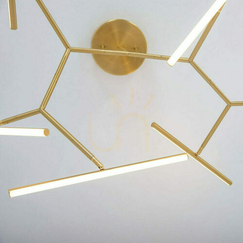 Kontrollera Plafond Zambelis LED dimbar guld matt 68W 3000K aluminium 120 cm