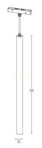 Pendellampa Zambelis LED 7W 3000K svart aluminium small 1
