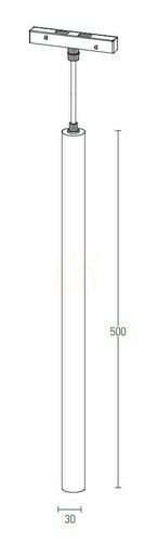 Kontrollera Pendellampa Zambelis Svart 7W LED 3000K DALI 48V 24° 50 cm