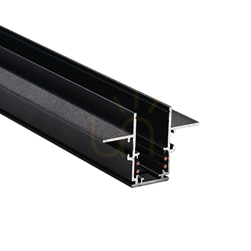 Kontrollera Zambelis 2083B-3 ramlös infälld magnetskena svart 3 m 48 V