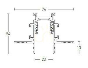 Magnetisk Trimless Deep Track 1M Vit ZAMBELIS small 1