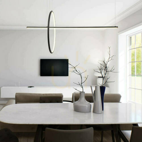 Kontrollera Zambelis LED pendellampa svart matt 48W 3000K dimbar aluminium