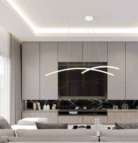 Kontrollera Zambelis 20129 LED-pendel 41 W 3000 K mattvit aluminium och akryl