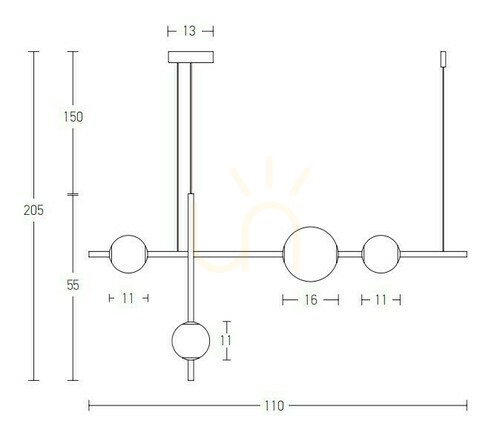 Kontrollera Zambelis LED pendellampa svart matt opalglas 18W 3000K 110 cm