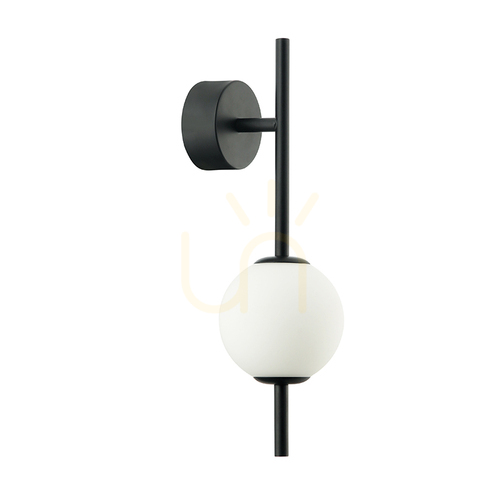 Kontrollera Vägglampa Zambelis LED svart matt opalglas 3000K 7,5W