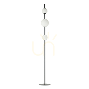 LED-golvbelysning 12W 3000k Glas &amp; metall Vit+svart ZAMBELIS small 3