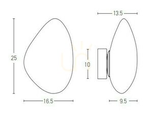Vägglampa Zambelis LED 5W 3000K vit glas metall small 2