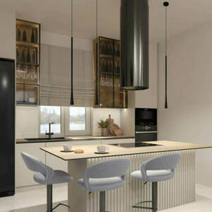 Pendellampa Zambelis LED 7W svart matt aluminium 3000K small 0