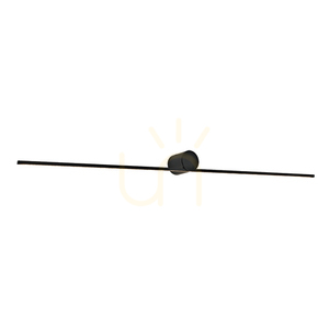 Zambelis LED-vägglampa svart aluminium 13 W 3000 K IP44 90 cm small 3