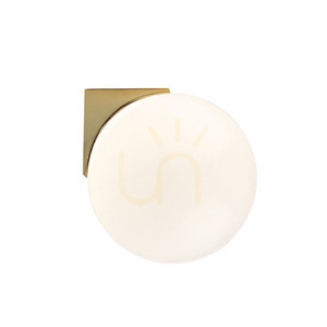 Vägglampa Zambelis G9 7W IP44 borstad mässing opalglas small 1