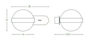 Zambelis LED-vägglampa vit matt 6W 3000K metall akryl small 1