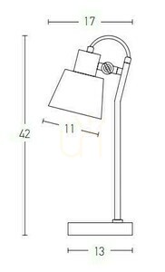 Bordslampa E27 MAX 25W Järn Svart - Guld ON OFF Switch ZAMBELIS small 2