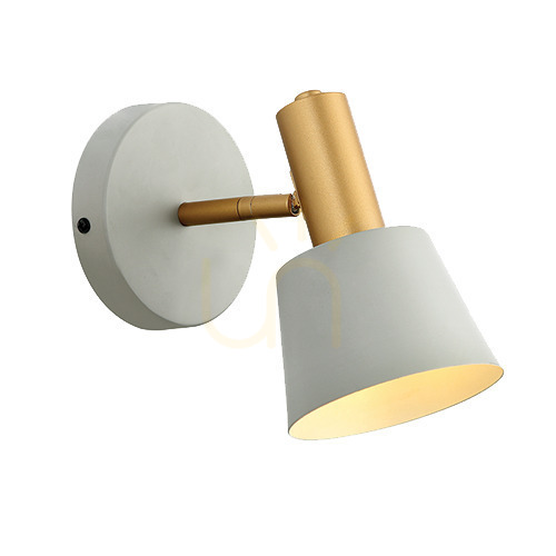 Kontrollera Vägglampa Zambelis E14 25W vit matt guld matt metall 18 cm
