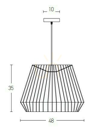 Kontrollera Pendellampa Zambelis E27 Beige Papperrep 48 cm