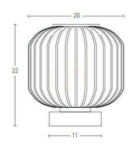 Bordslampa Zambelis 20250 i räfflat glas, antik mässing, E27 max 25 W, sladdströmbrytare small 2
