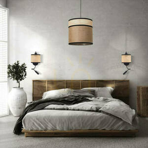Pendel Zambelis juteväv beige E27 40 cm small 0
