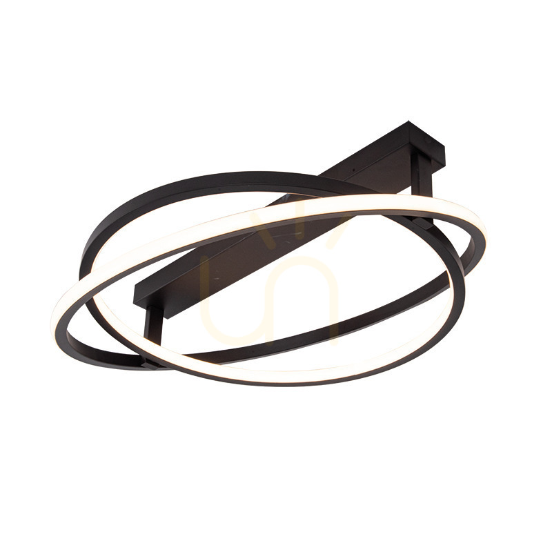 Kontrollera Plafond Zambelis LED 56W 3000K svart matt Ø60 cm Plafond Zambelis LED 56W 3000K svart matt Ø60 cm