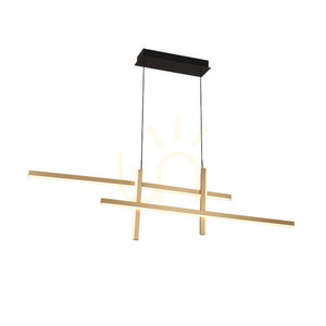 Pendellampa Zambelis LED 41W 3000K matt guld vit opal small 0