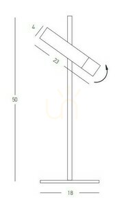 Bordslampa LED 4W 3000k Metall Svart Guld ZAMBELIS small 2
