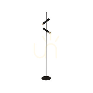 Golvlampa 7W 3000k Metall Svart Guld ZAMBELIS small 1