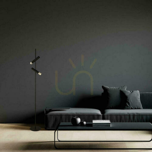 Kontrollera Golvlampa 7W 3000k Metall Svart Guld ZAMBELIS