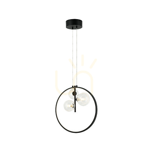 Kontrollera Pendellampa Zambelis svart metall glas 3xG9 20W 3000K dimbar