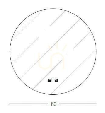 Kontrollera LED-spegel 25W 4000k rund ZAMBELIS