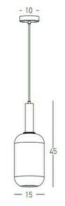 Pendellampa Zambelis E27 Opalglas Guld Matt 15 cm small 2