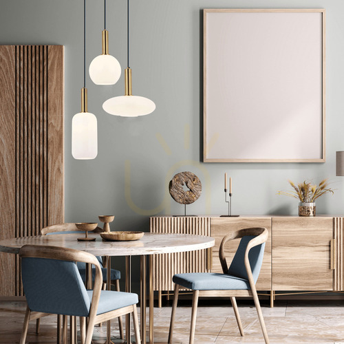Kontrollera Pendellampa Zambelis E27 Opalglas Guld Matt 15 cm