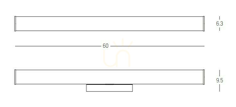 Förhandsvisning Vägglampa Zambelis LED 15W 3000K krom IP44 60 cm Vägglampa Zambelis LED 15W 3000K krom IP44 60 cm