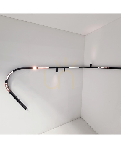 Kontrollera Magnetisk LED-skenmodul Zambelis 22093 8W 3000K sandig svart DALI 48V båge 600 mm