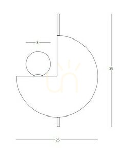 Zambelis vägglampa G9 sandig olivgrön guld metall opalglas small 2