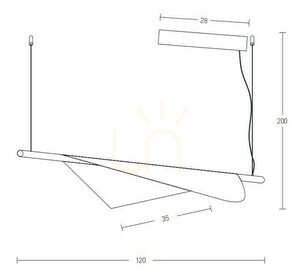 Pendellampa LED 18W Zambelis sandig svart brons 3000K 120 cm small 2