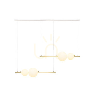 Pendant Light Zambelis LED Guld Matt Opalglas 22W 3000K small 1