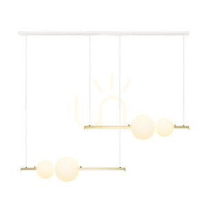 Pendant Light Zambelis LED Guld Matt Opalglas 22W 3000K small 0