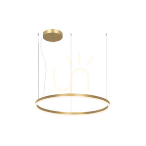 Pendellampa Zambelis LED 57W 3000K guld matt Ø80 cm aluminium akryl small 1