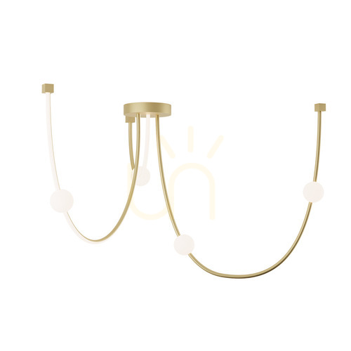 Kontrollera Plafond Zambelis LED 42W 3000K guld matt aluminium