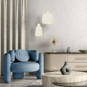 Pendellampa Zambelis vit matt lera E27 18 cm small 0