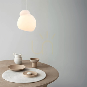 Zambelis 23015 pendellampa, mattvit, opalglas, E27, Ø22 cm small 2
