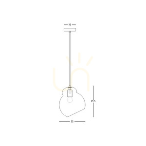 Zambelis 23015 pendellampa, mattvit, opalglas, E27, Ø22 cm small 3