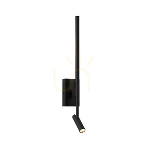 Vägglampa Zambelis LED svart matt 3000K metall aluminium akryl 2,5W+5W small 1