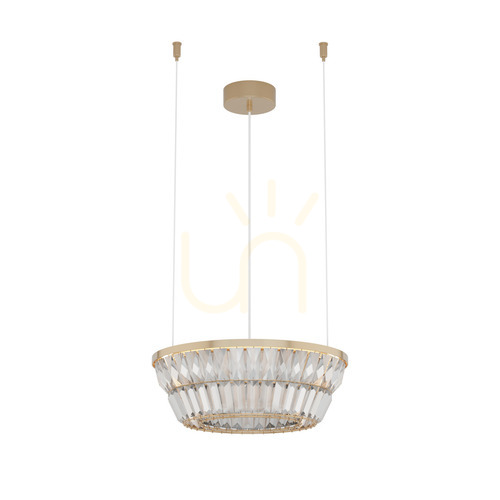 Kontrollera Pendellampa Zambelis LED 27W 3000K antik mässing kristall 40 cm