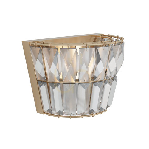 Kontrollera Zambelis 23050 vägglampa – kristall, antikmässingsfinish, G9 LED, 20 cm