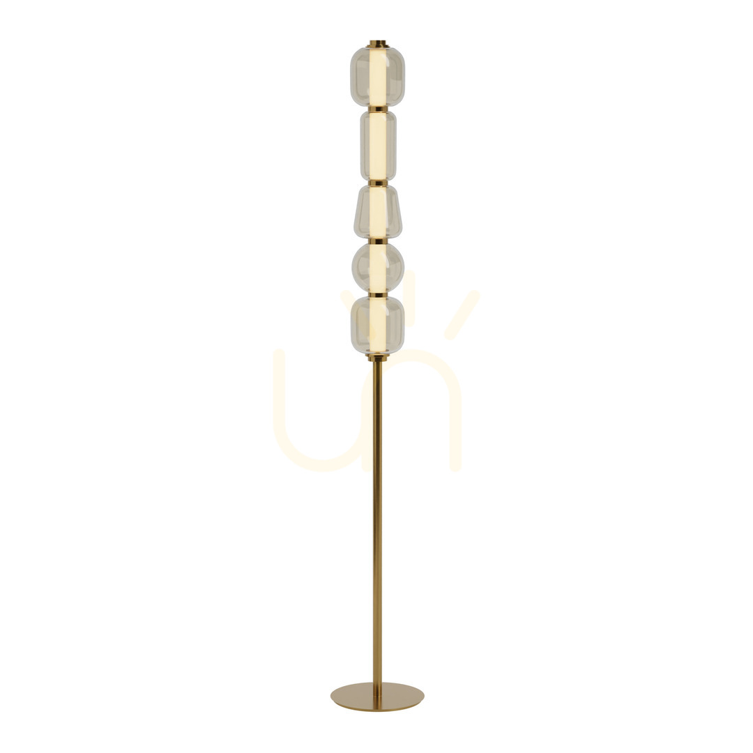 Utsikt Golv LED-lampa 17W 3000k Metallglas, kall-champagne ZAMBELIS Golv LED-lampa 17W 3000k Metallglas, kall-champagne ZAMBELIS