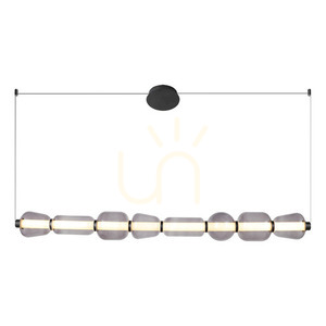 Pendellampa Zambelis LED 37W 3000K svart matt rökt glas small 0