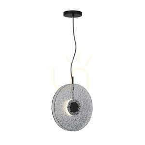 Pendellampa Zambelis LED 11W 3000K svart matt rökt glas Ø35 cm 1 Pendellampa Zambelis LED 11W 3000K svart matt rökt glas Ø35 cm small 1