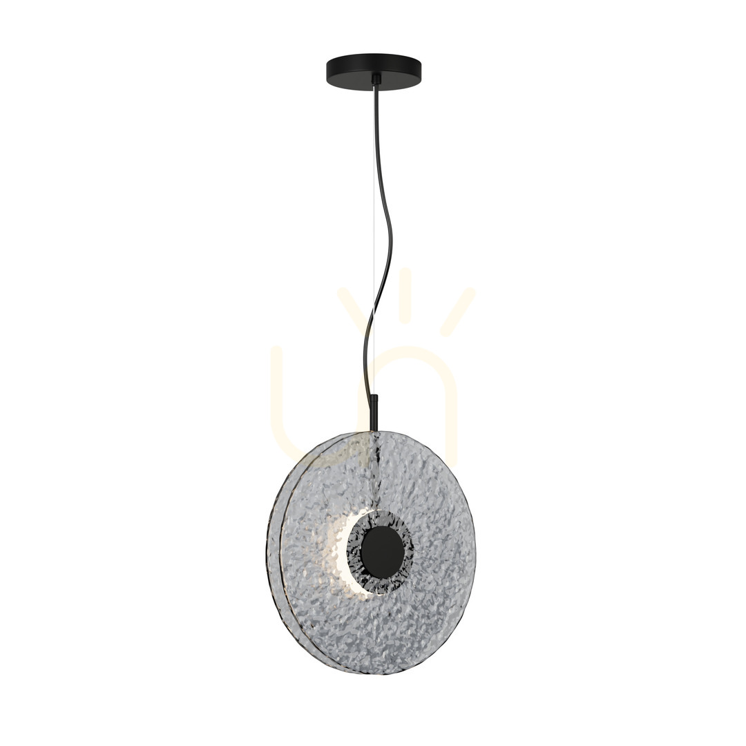 Utsikt Pendellampa Zambelis LED 11W 3000K svart matt rökt glas Ø35 cm Pendellampa Zambelis LED 11W 3000K svart matt rökt glas Ø35 cm
