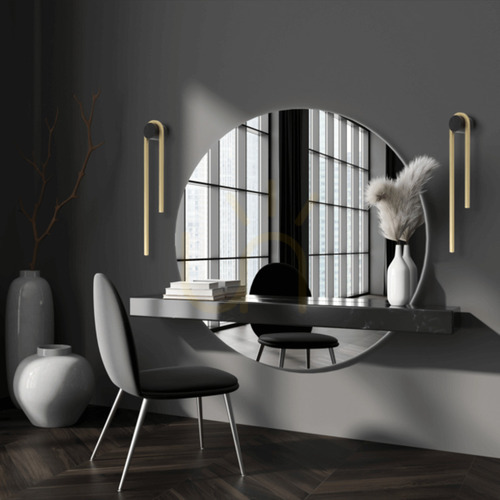 Kontrollera Vägglampa Zambelis LED 13W 3000K dimbar guld svart aluminium