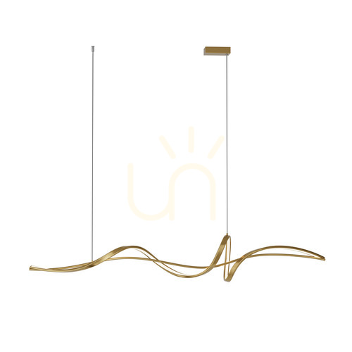 Kontrollera Zambelis 23108 LED-pendellampa matt guld 27W 3000K 140 cm