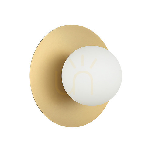 Kontrollera Vägglampa Zambelis G9 7W guld matt metall opalglas 21 cm